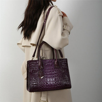 Large Capacity PU Leather Handbag Tote Shoulder Bag