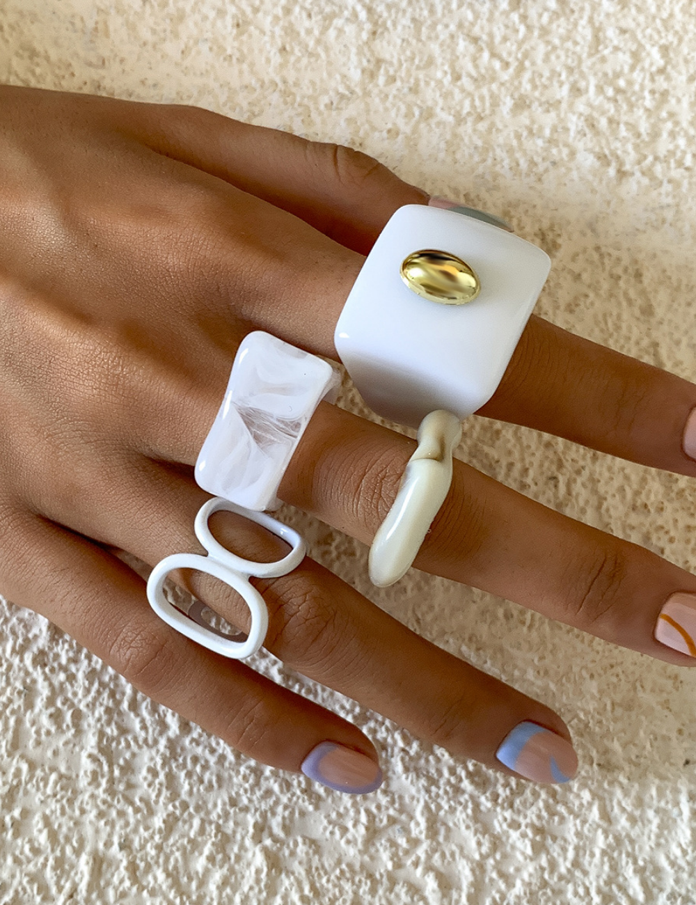 Hellow Out Irregular Simple Adjustable Rings