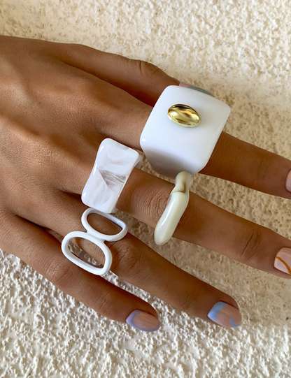 Hellow Out Irregular Simple Adjustable Rings