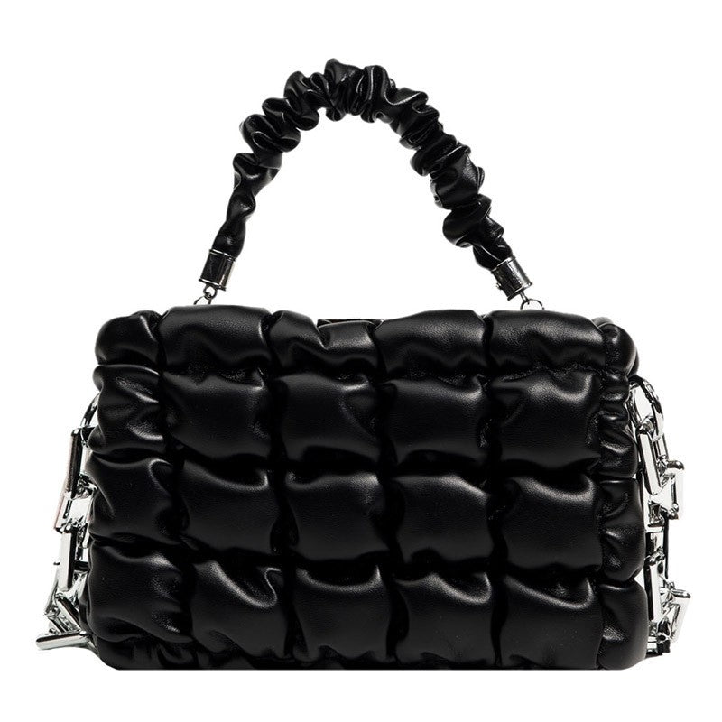 Elegant Grid Mini Handle Bag