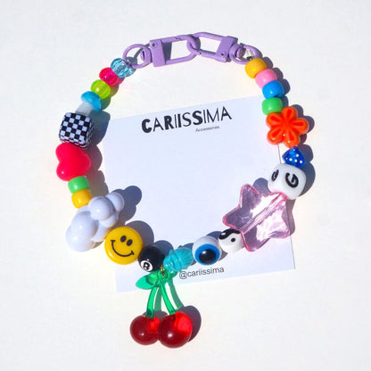 Cute Colorful Cartoon Braided Bag Charm