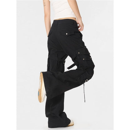 Tie-Waist Work Pants With Micro Flare