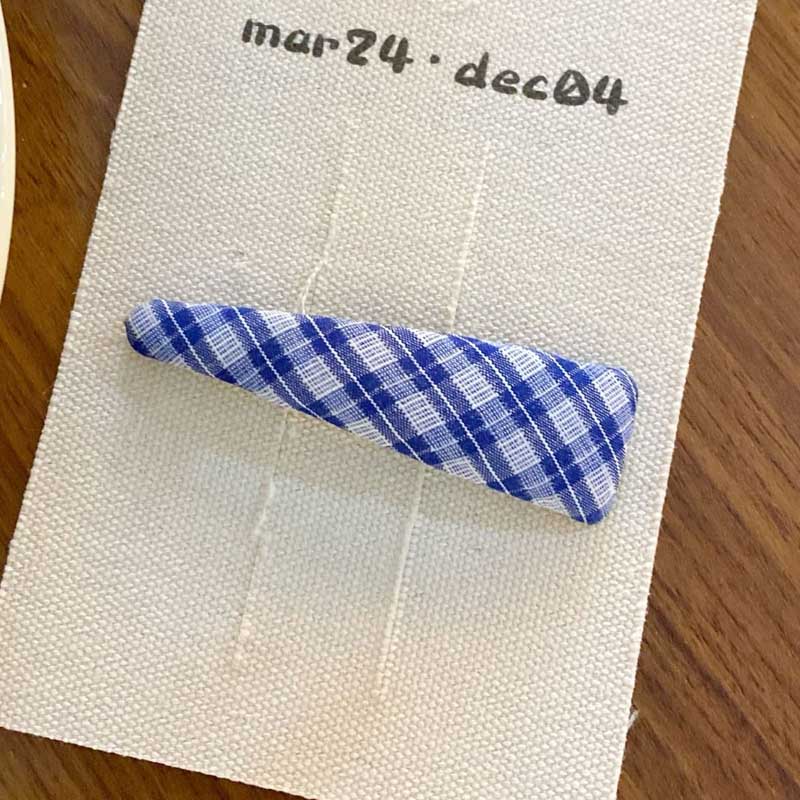 Simple Plaid Geometric Cute Hair Clips