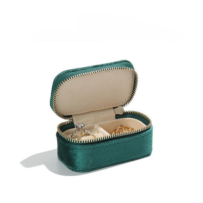 Solid Color Plush Portable Jewelry Set