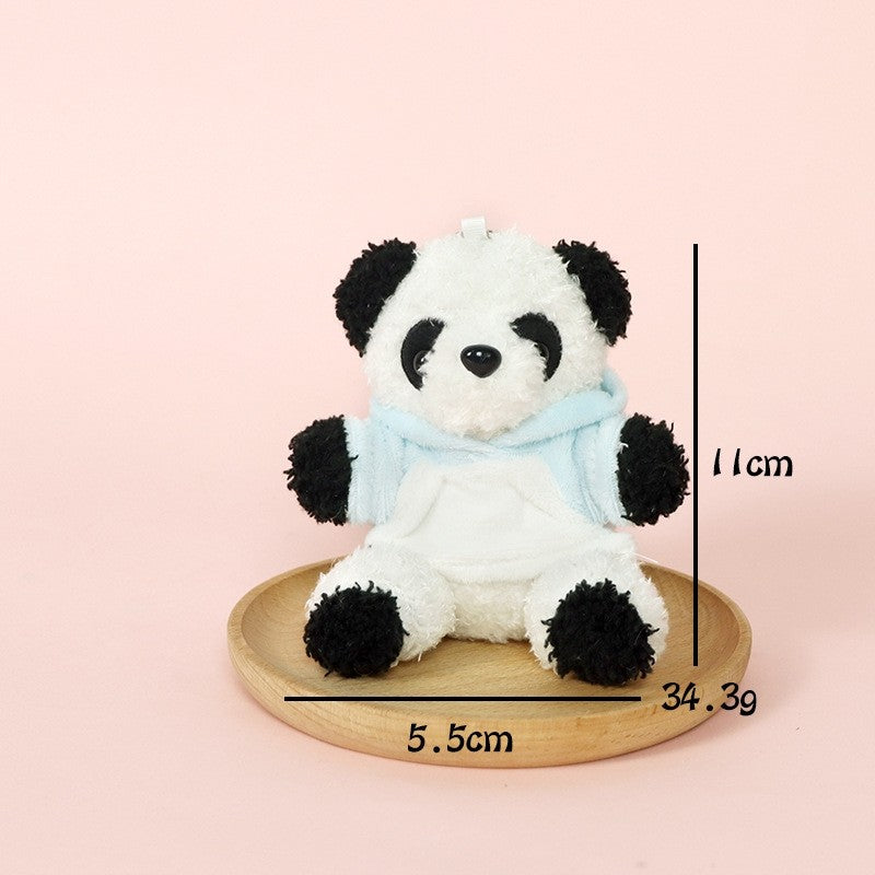 Panda Plush Hoodie Pendant Charm