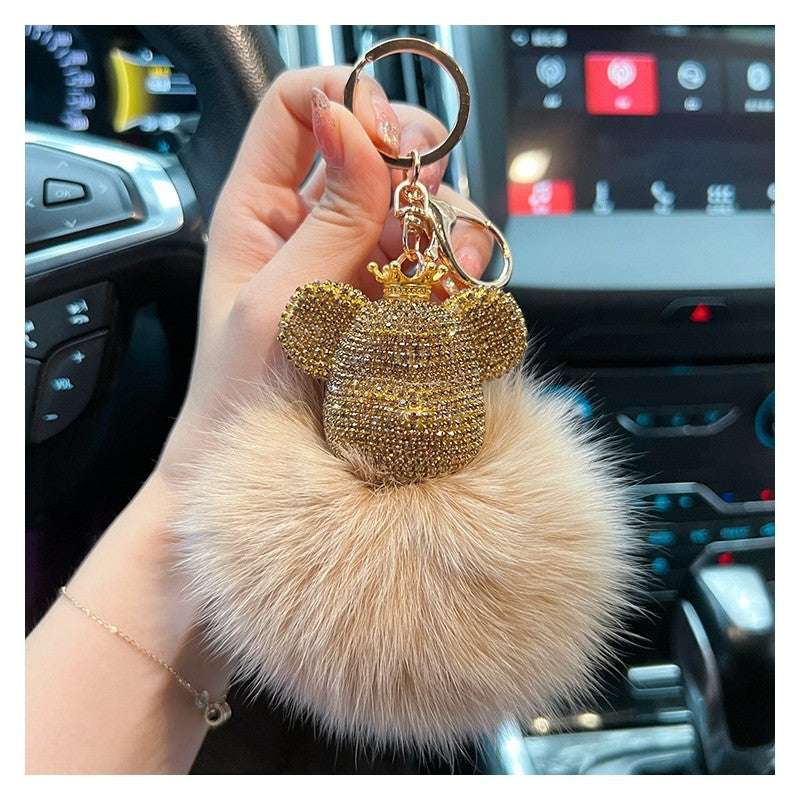 Diamond Bear Fur Keychain
