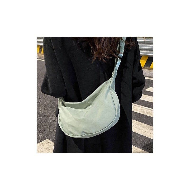 Causal Solid Color Oxford Crossbody Bag