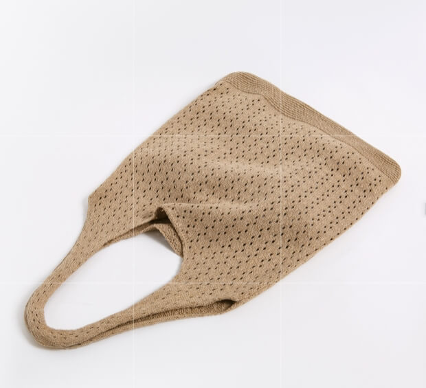 Vintage Knitted Tote Shopping Bag