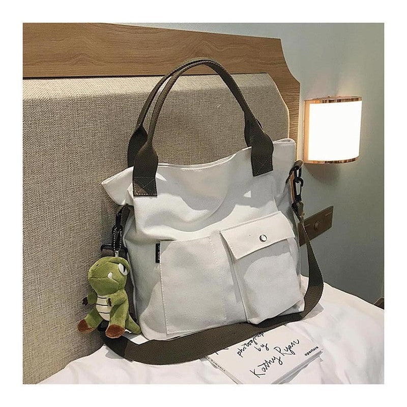 Canvas Large Capacity One-Shoulder Diagonal Handbag