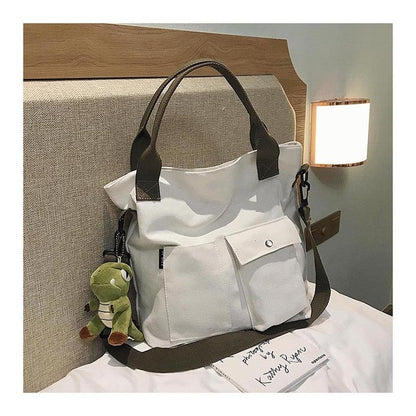 Canvas Large Capacity One-Shoulder Diagonal Handbag