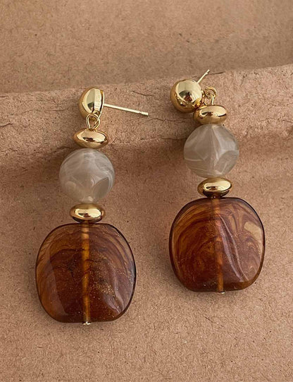 Vintage Geometric Acrylic Drop Dangle Earrings