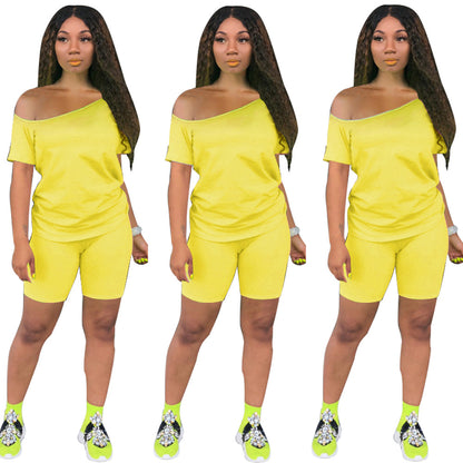 Women Casual Fashion Cotton Printed Two-Piece Set
