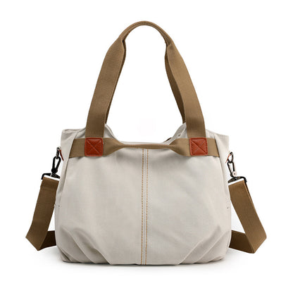 Vintage Casual Women Canvas Commuter Handbag