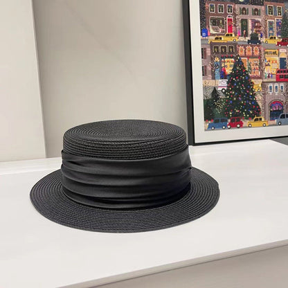 Women Fashion Casual Solid Color Straw Hat