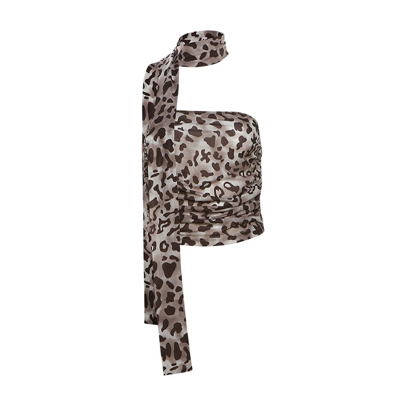 Sexy Summer Leopard Print Tube Top for Women