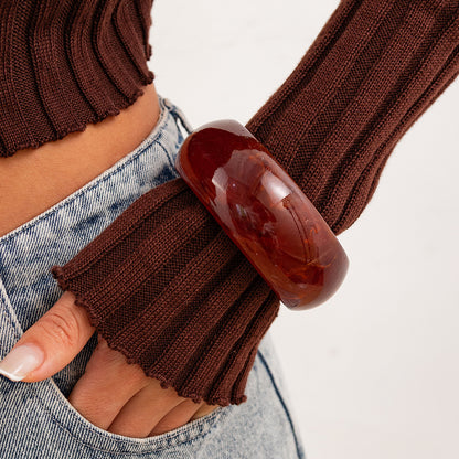 Women Fashion Exaggerated Translucent Acrylic Bracelet
