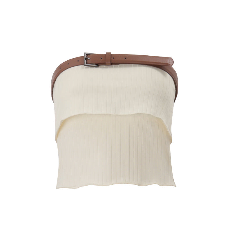 Women Fashion Sexy Knitted Belt Tube Top