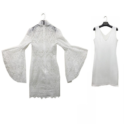 Ensemble de robe de soirée élégante en dentelle brodée pour femme