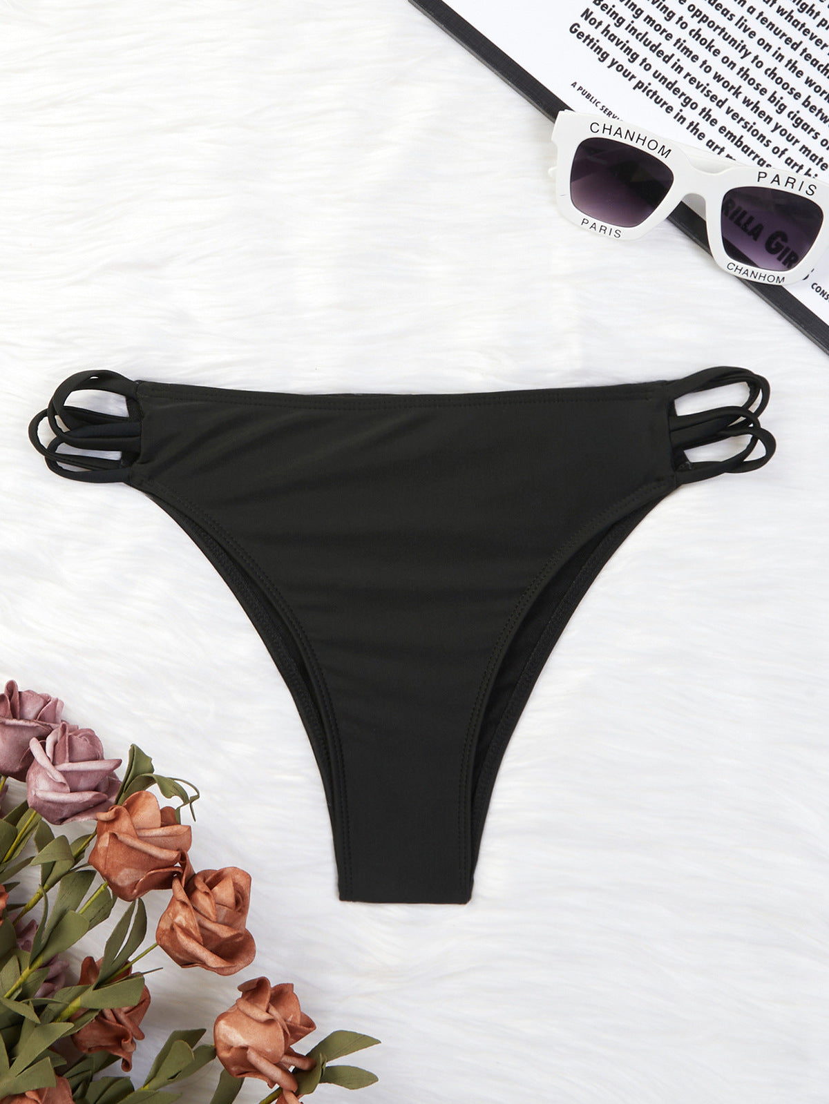 Bañador de bikini sexy de color sólido para mujer
