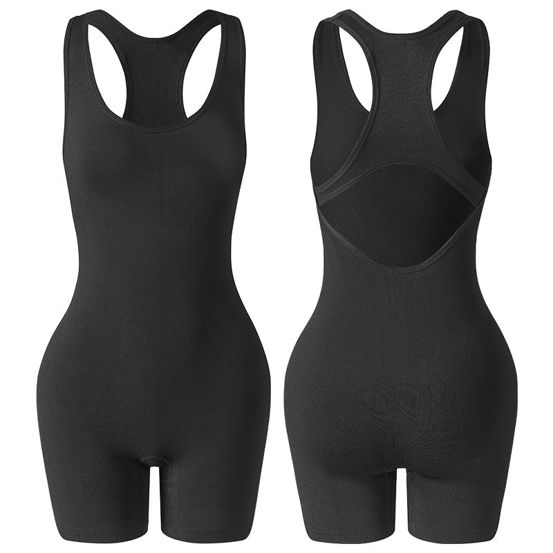 Women Yoga Fashion Solid Color Sports Rompers