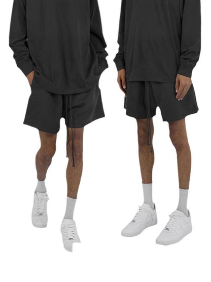 Men's Summer Solid Color Cotton Sports Shorts - Loose Fit, Comfortable & Stylish