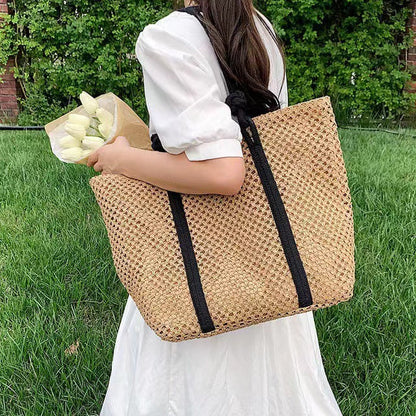 Bohemian Vintage Hollow-Out Large Woven Tote Bag