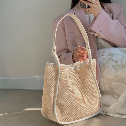 Vacation Casual Large Capacity Woven Straw Tote Bag