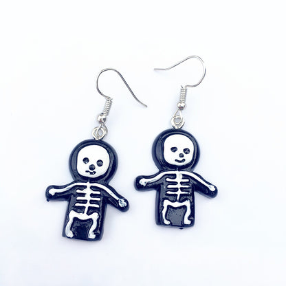 Pendientes colgantes de Halloween para mujer, divertidos, con esqueleto, fantasma, calabaza, gato y búho