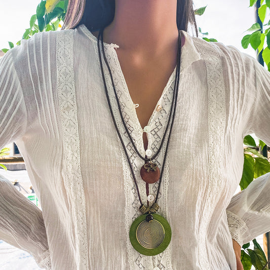 Collar colgante vintage bohemio