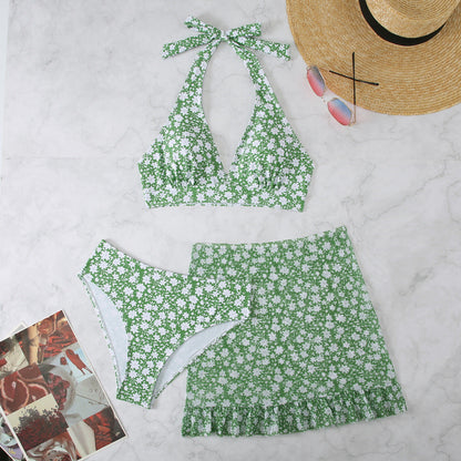 Bikini de cuello halter para mujer, sexy, para vacaciones de verano en la playa