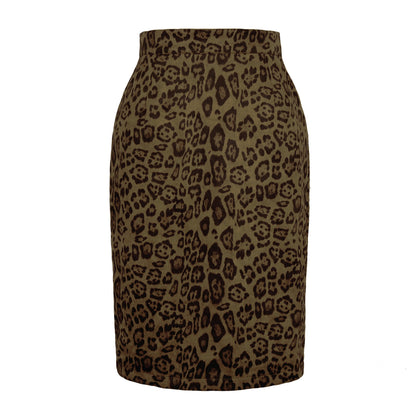 Falda sexy de ante con estampado de leopardo para mujer en varios colores
