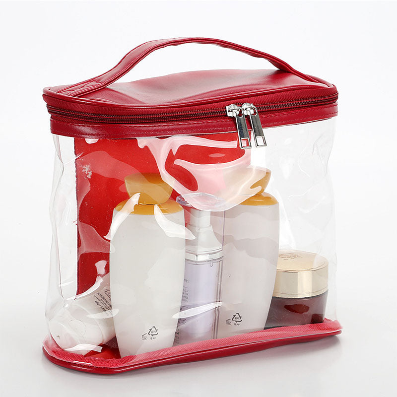 Neceser de viaje de PVC para maquillaje y cosméticos - Diseño transparente