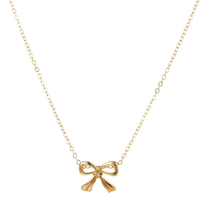 Collar de aleación con lazo sencillo a la moda para mujer