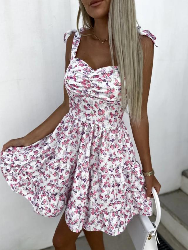 Summer Vacation Women Floral Print Sundress