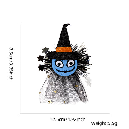 Accessoires pour épingles à cheveux en maille fantôme et citrouille d'Halloween