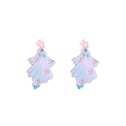Boucles d'oreilles laser fantôme créatives pour femmes à la mode pour Halloween