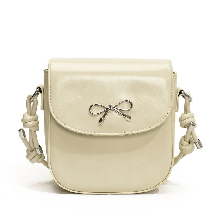 Mini bolso bandolera con lazo de color liso a la moda