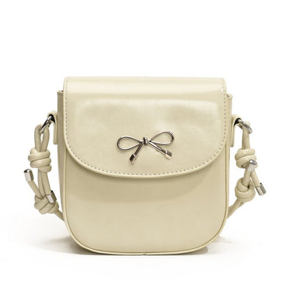 Mini bolso bandolera con lazo de color liso a la moda