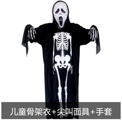 Disfraz de Halloween para niños y adultos, disfraz de calavera, esqueleto y fantasma.
