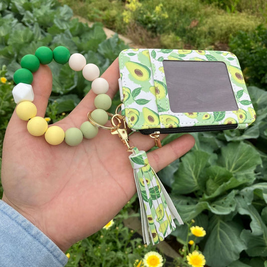 Fashion Printed Silicone Bead Tassels Bracelet