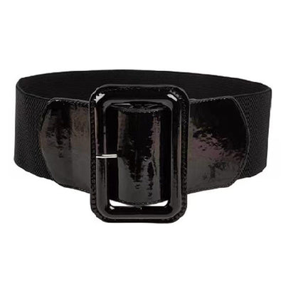 Women Fashion Casual Solid Color Big Buckle Wide Belt
