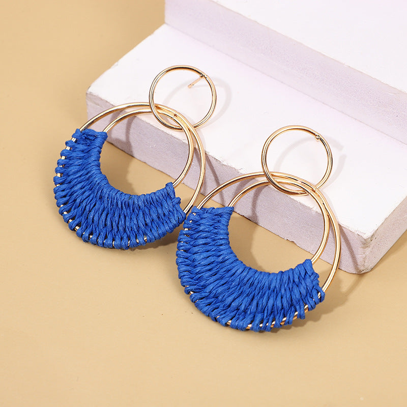 Bohemian Holiday Creative Handmade Braided Earrings