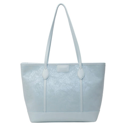 Women Fashionable Solid Color PU Tote Bag