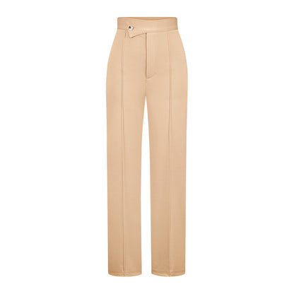 Women Fashion Casual Solid Color Wide Leg Pants