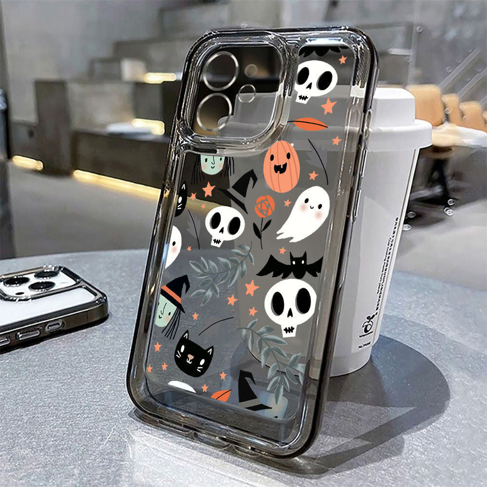Women Cartoon Ghost Pumpkin Apple TPU Phone Case