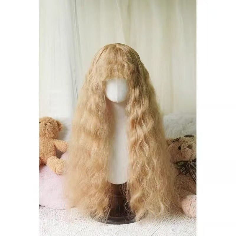 Women Lolita Mori Pastoral Long Curly Wig