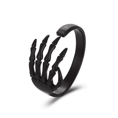 Anillo de garra de aleación con apertura de Halloween retro de moda para mujer