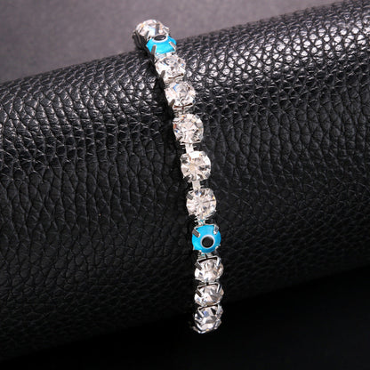 Pulsera Bohemia con Mal de Ojo y Diamantes de Imitación