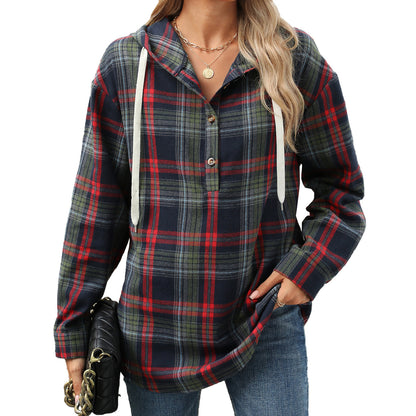 Women Casual Autumn And Winter Loose Long Sleeve Hooded Coat