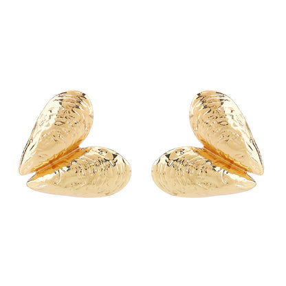 Distinctive Heart-Shaped Exaggerated Alloy Stud Earrings